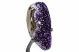 Amethyst Geode With Metal Stand - Uruguay #306873-2